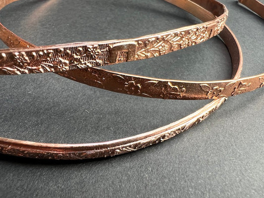 Unused Vintage Metal Headband- Choice of 5 Different Patterns - Perfect for Further Embellishment..