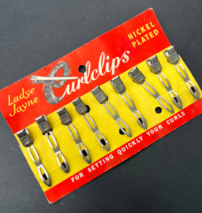 Sheet of 9 Vintage CURLCLIPS Made in England