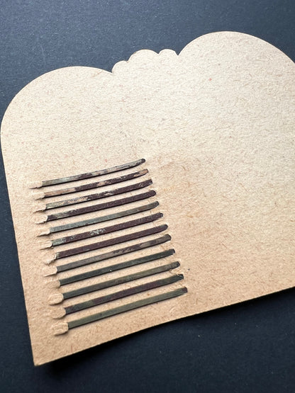 Glorious Burlesque Display Card of 1940s Hairpins Made in Germany