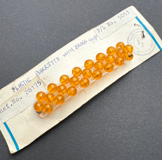 1960s Orange Bauble Hair Clip