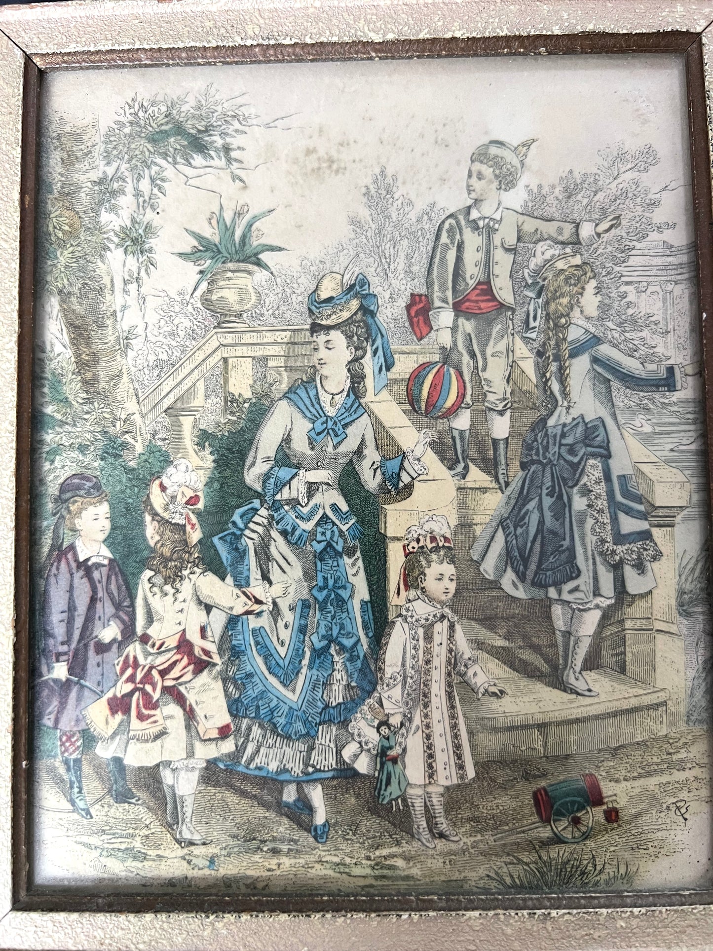 Delightful Framed Illustration circa 1880