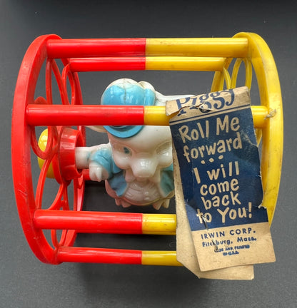 Wonderful Vintage Rolling "PIGGY" Toddler Toy