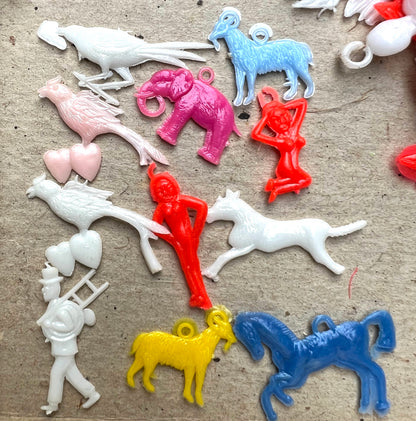 Box of Vintage Charms and Stampings - Some Flawed