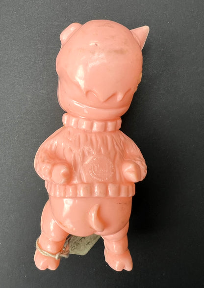 Happy Vintage Pink Pig Rattle