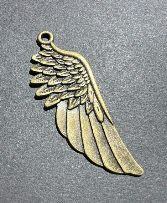 Big 5cm Bronze Wing  Charm / Pendant