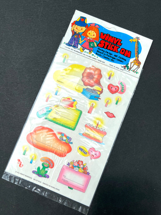 2 Sheets of Wonderfully 1970s Birthday Stickers ...That Still Stick