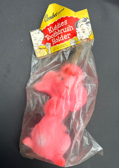 1950S COMBEX CREATION Big Pink Poodle Toothbrush Holder Made in England