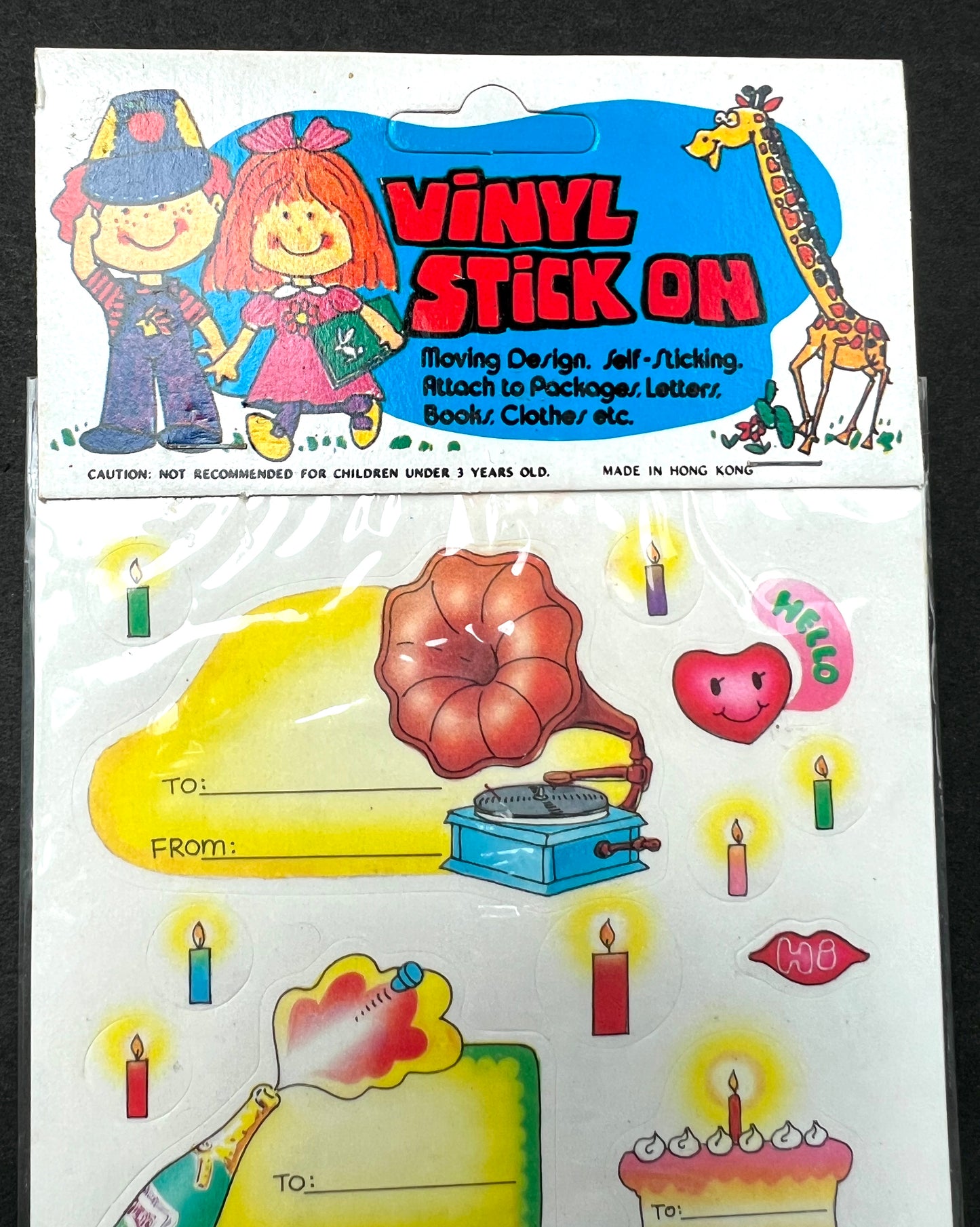 2 Sheets of Wonderfully 1970s Birthday Stickers ...That Still Stick