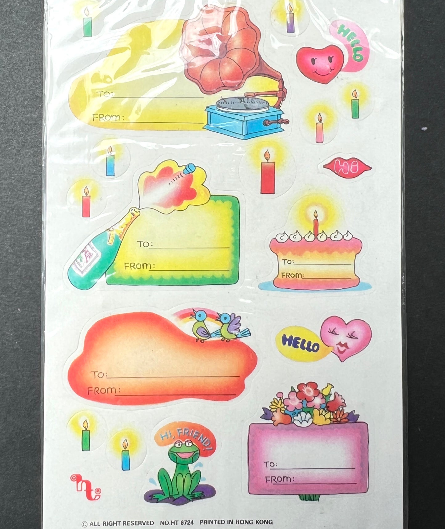 2 Sheets of Wonderfully 1970s Birthday Stickers ...That Still Stick