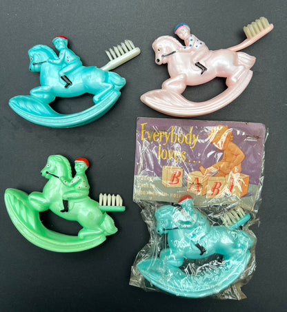 Delightful Vintage 1950s GANTOY "Jockey Rocker Toothbrush Holder"