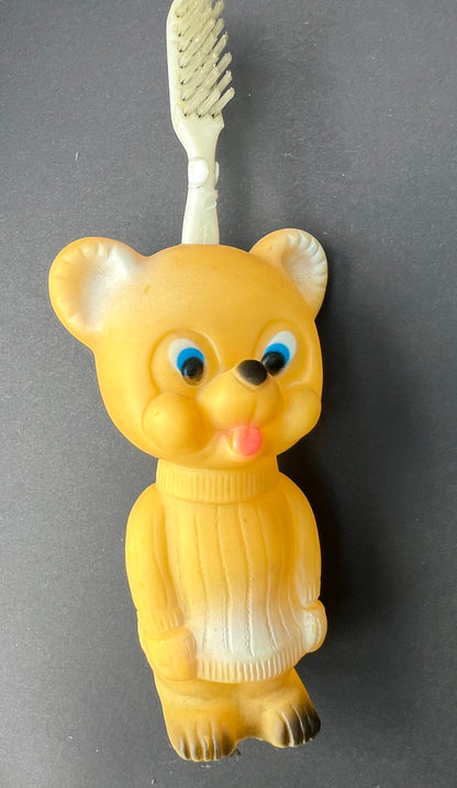 Friendly Vintage Teddy Bear Toothbrush Holders