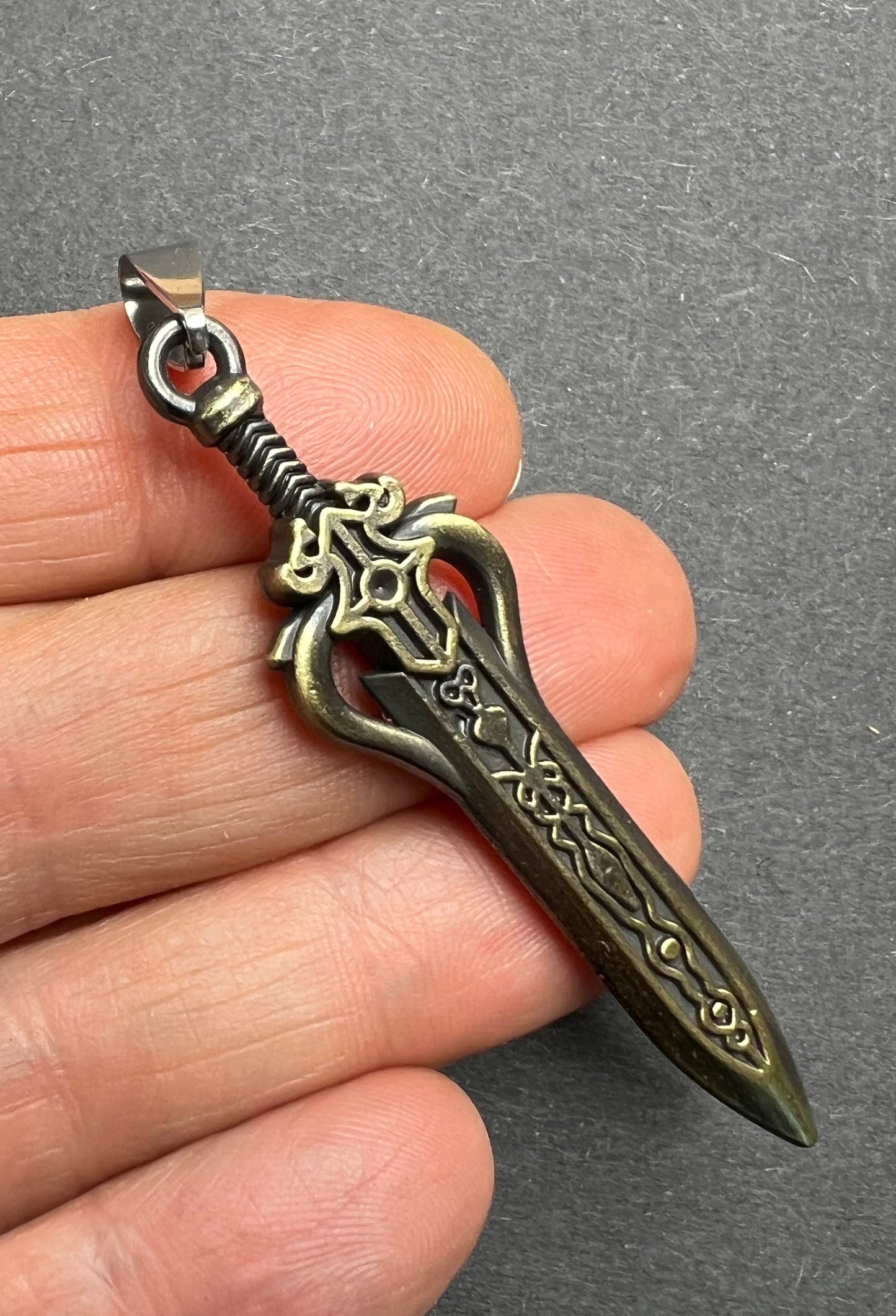 Impressive Chunky 6cm Sword Pendant
