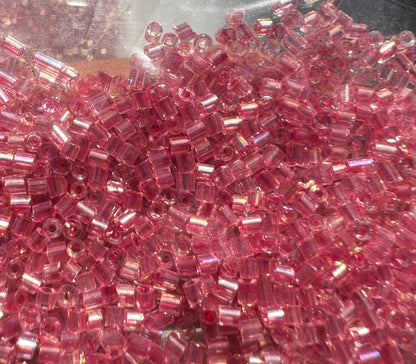 10g of Vintage Lustre Dark or Light Pink Czech Glass 2mm Seed Beads