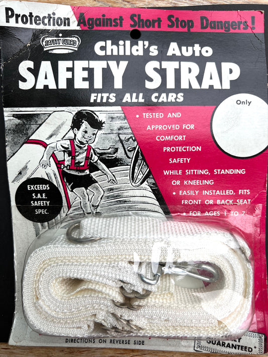 1950s Child's Auto Safety Strap - Would be Thoroughly Illegal Now !
