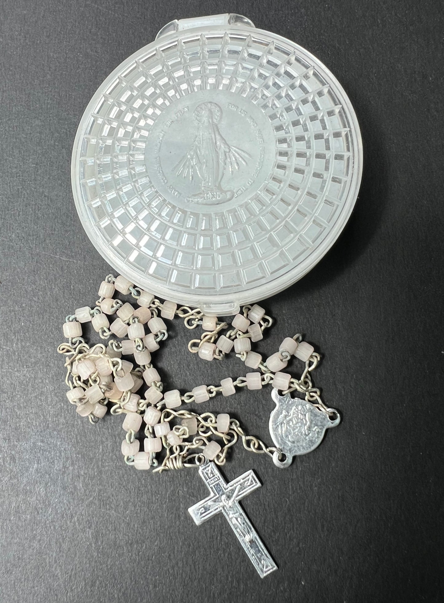 Vintage Glass Rosary Beads in Their Own Little Case