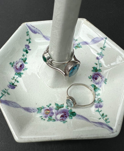 Pretty Hand Painted Vintage Ring Holder