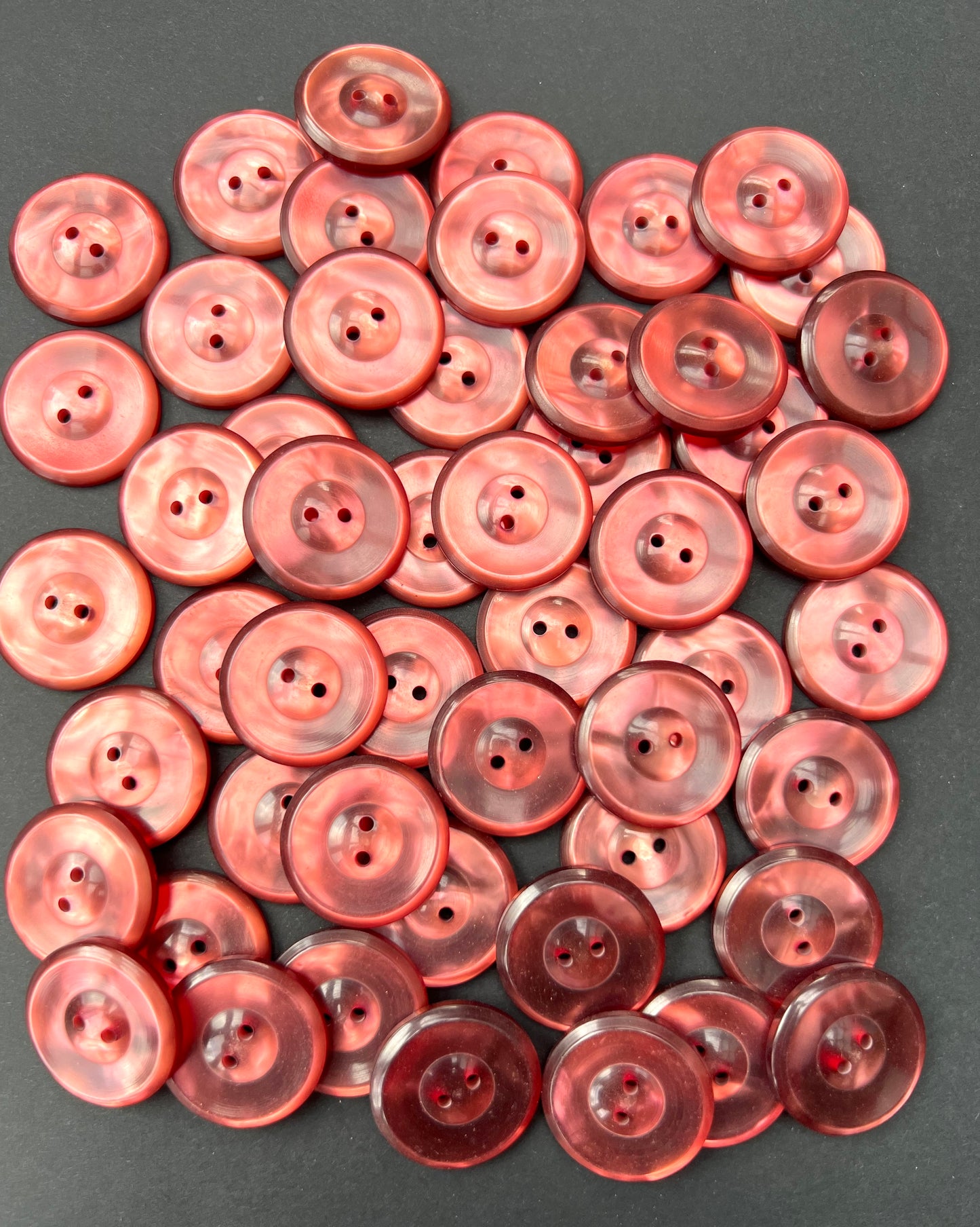 50 Glowing Plum Vintage Lucite 2.5cm Buttons