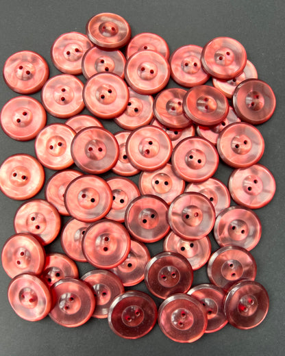 50 Glowing Plum Vintage Lucite 2.5cm Buttons