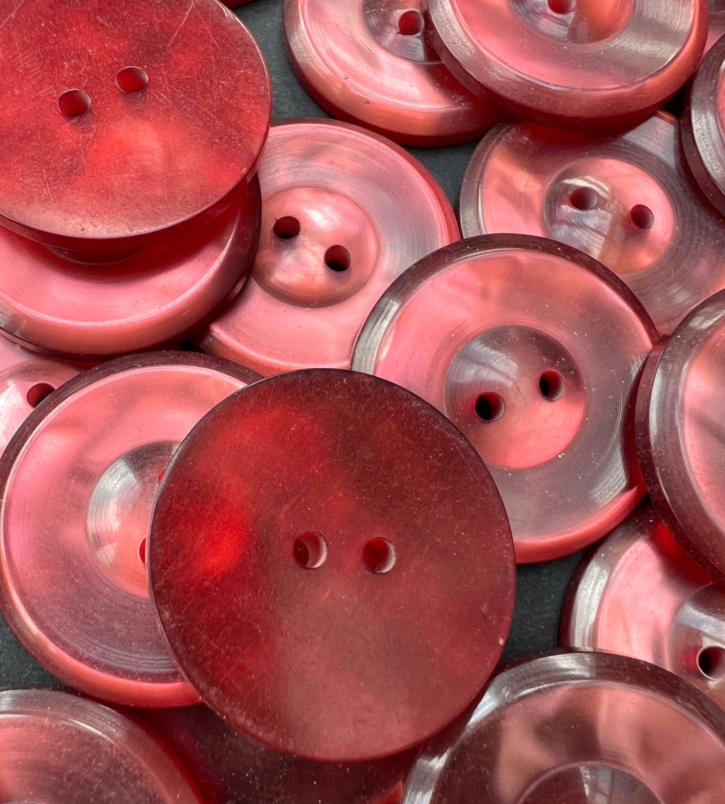50 Glowing Plum Vintage Lucite 2.5cm Buttons