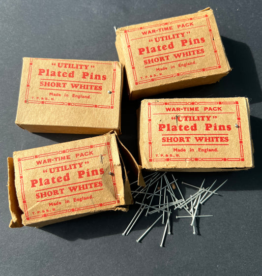 4 Damaged Boxes of WAR-TIME "UTILITY" Plated Pins