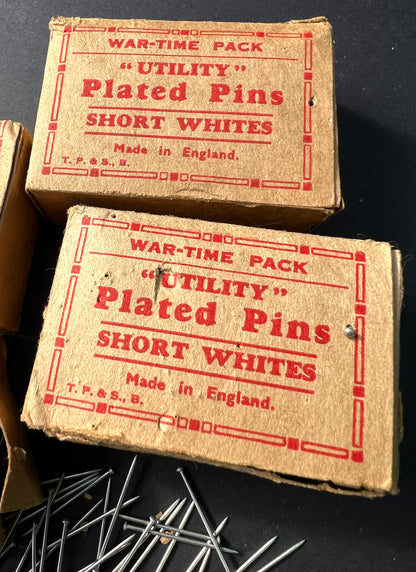 4 Damaged Boxes of WAR-TIME "UTILITY" Plated Pins