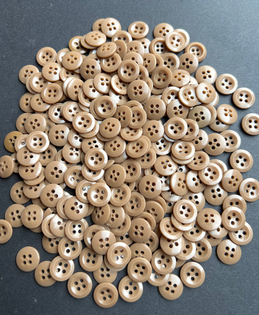 Job lot of 234 Vintage Plastic Fawn 12mm Buttons