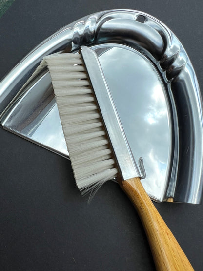 Vintage Chrome Crumb Pan And Brush Made in Germany