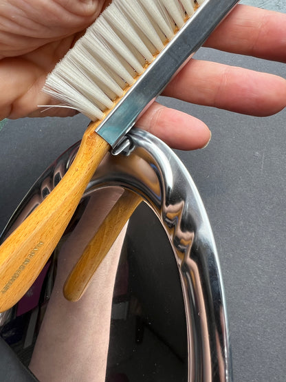 Vintage Chrome Crumb Pan And Brush Made in Germany