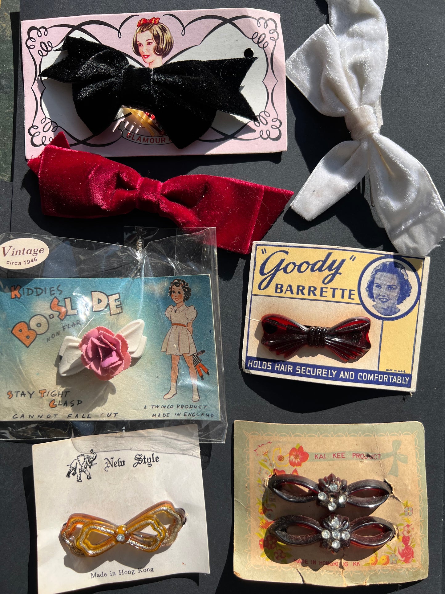 Job Lot of 7 Vintage Hair Bows