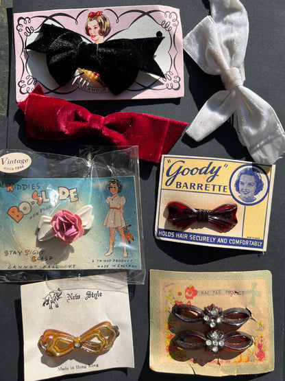 Job Lot of 7 Vintage Hair Bows