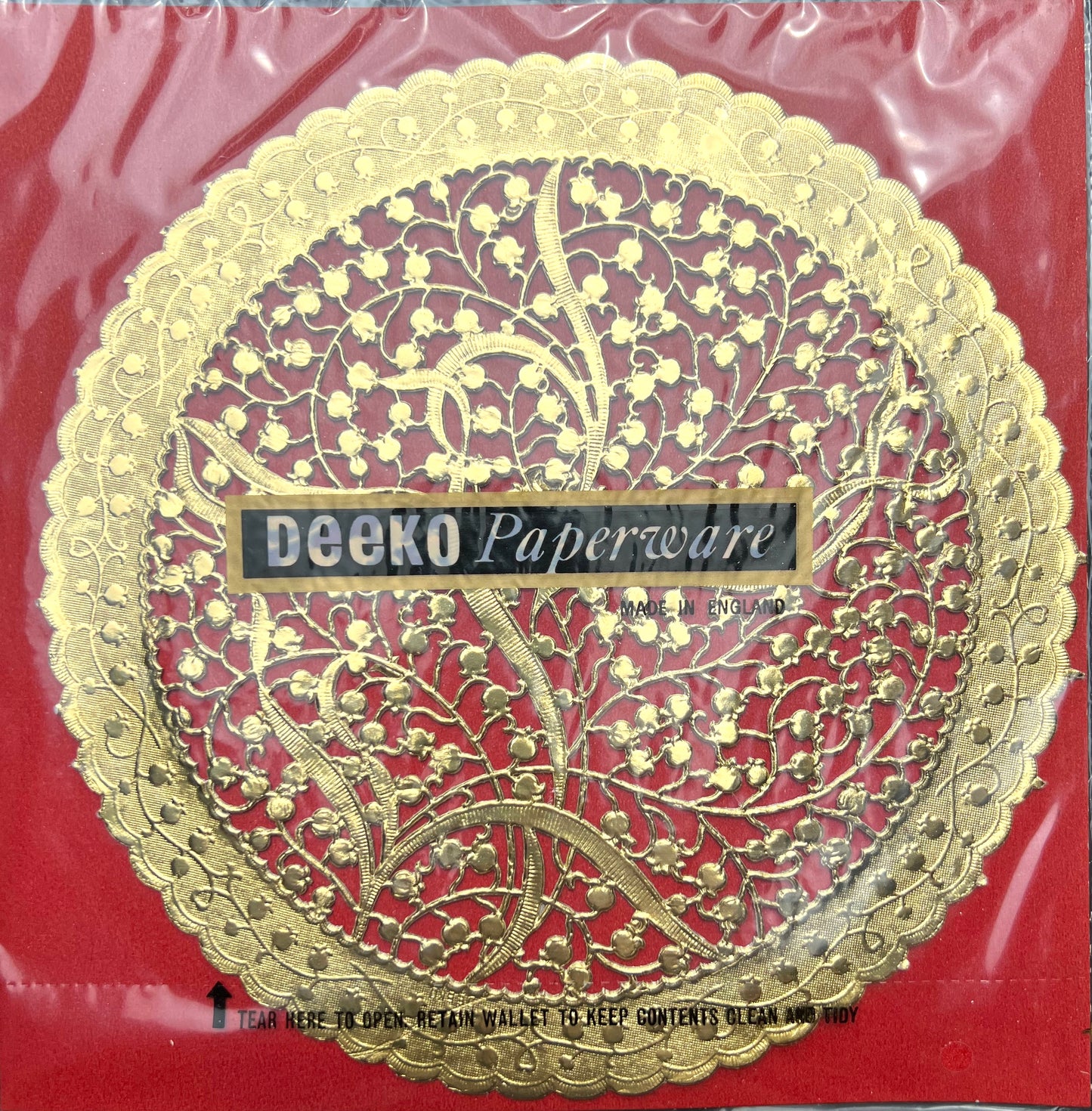 6 Dramatic Gold Vintage Doilies  - Choose from 3 Designs 20cm/8"