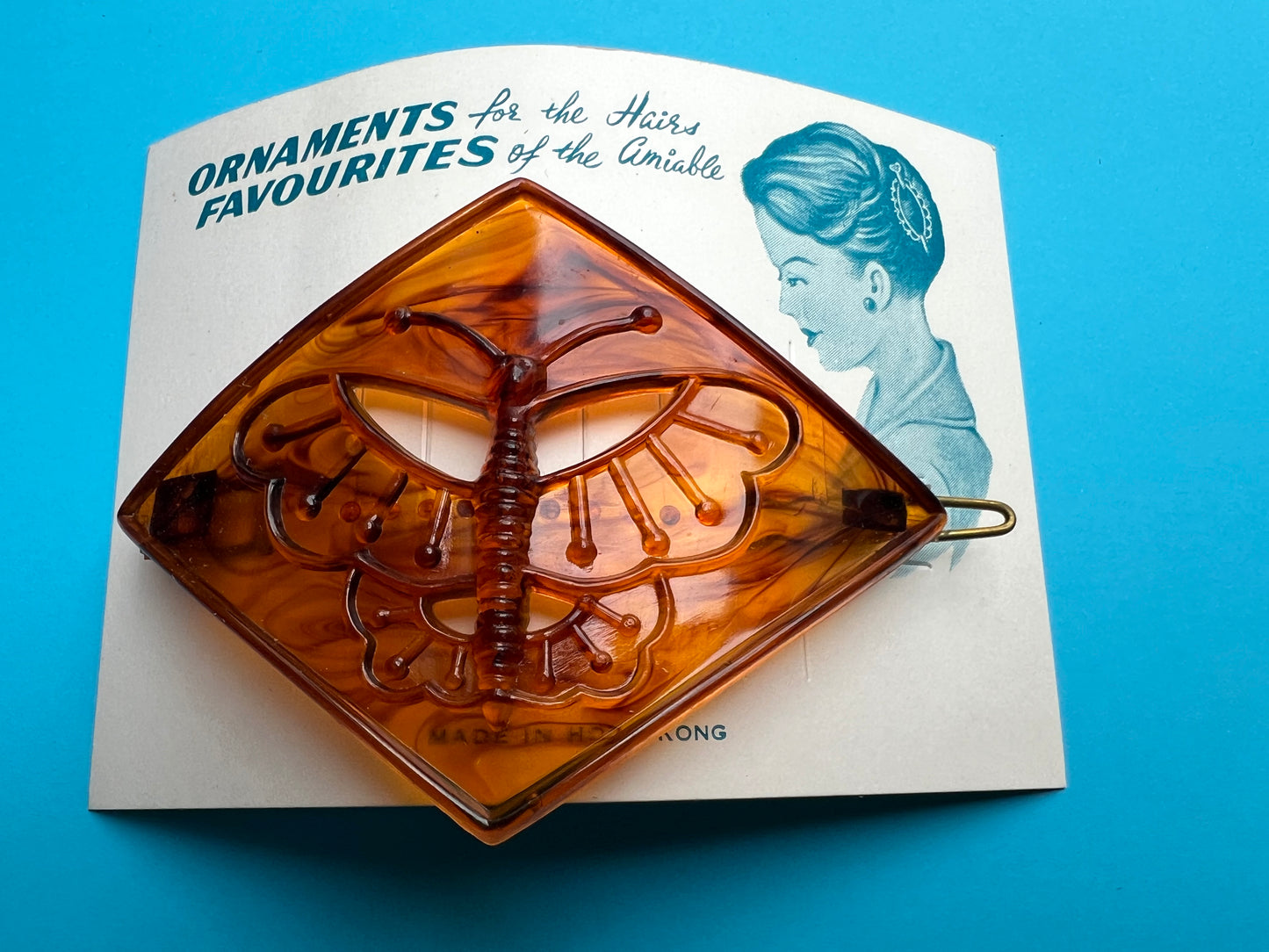 Wholesale Package - 12 Tortoiseshell 1960s Butterfly Hair Grips