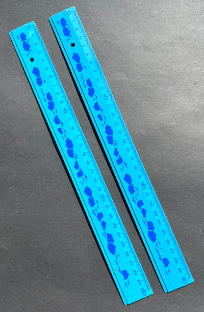 1980s Cloud Decorated 30cm Rulers