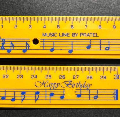 1980s Musical Happy Birthday 30cm Ruler