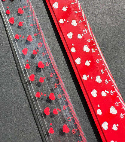 1980s Hearts 30cm Ruler