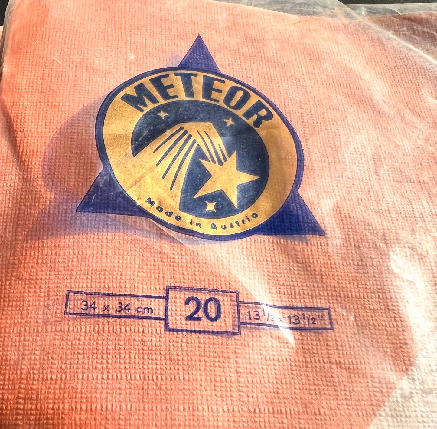 2 Packets of Mid Century METEOR Space Age Paper Napkins