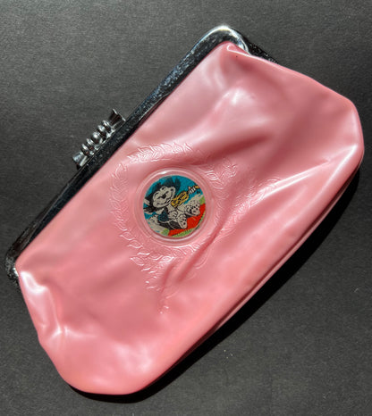 Wonderfully Kitsch Vintage Purse Featuring a Lenticular Fiddle Playing Cat