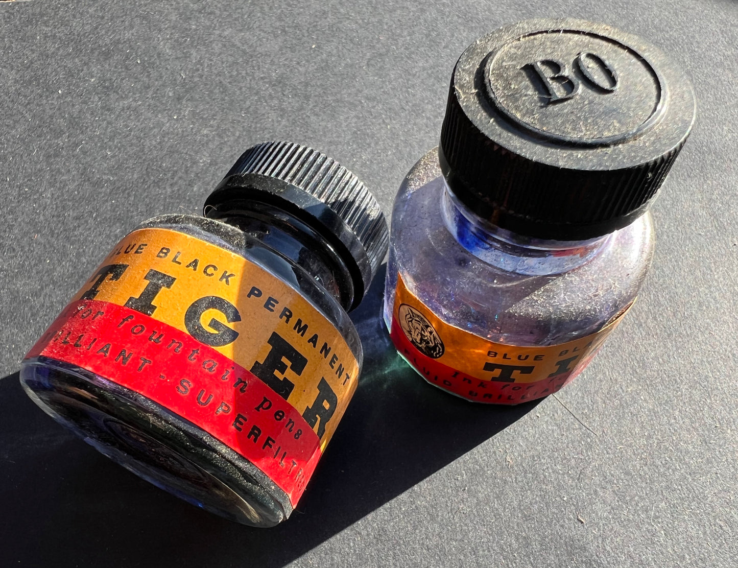 Old TIGER Ink Bottles with Bakelite Lid