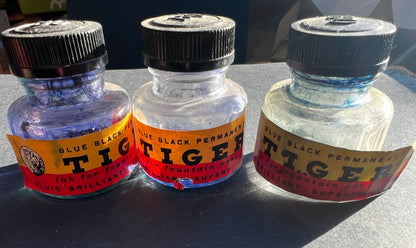 Old TIGER Ink Bottles with Bakelite Lid