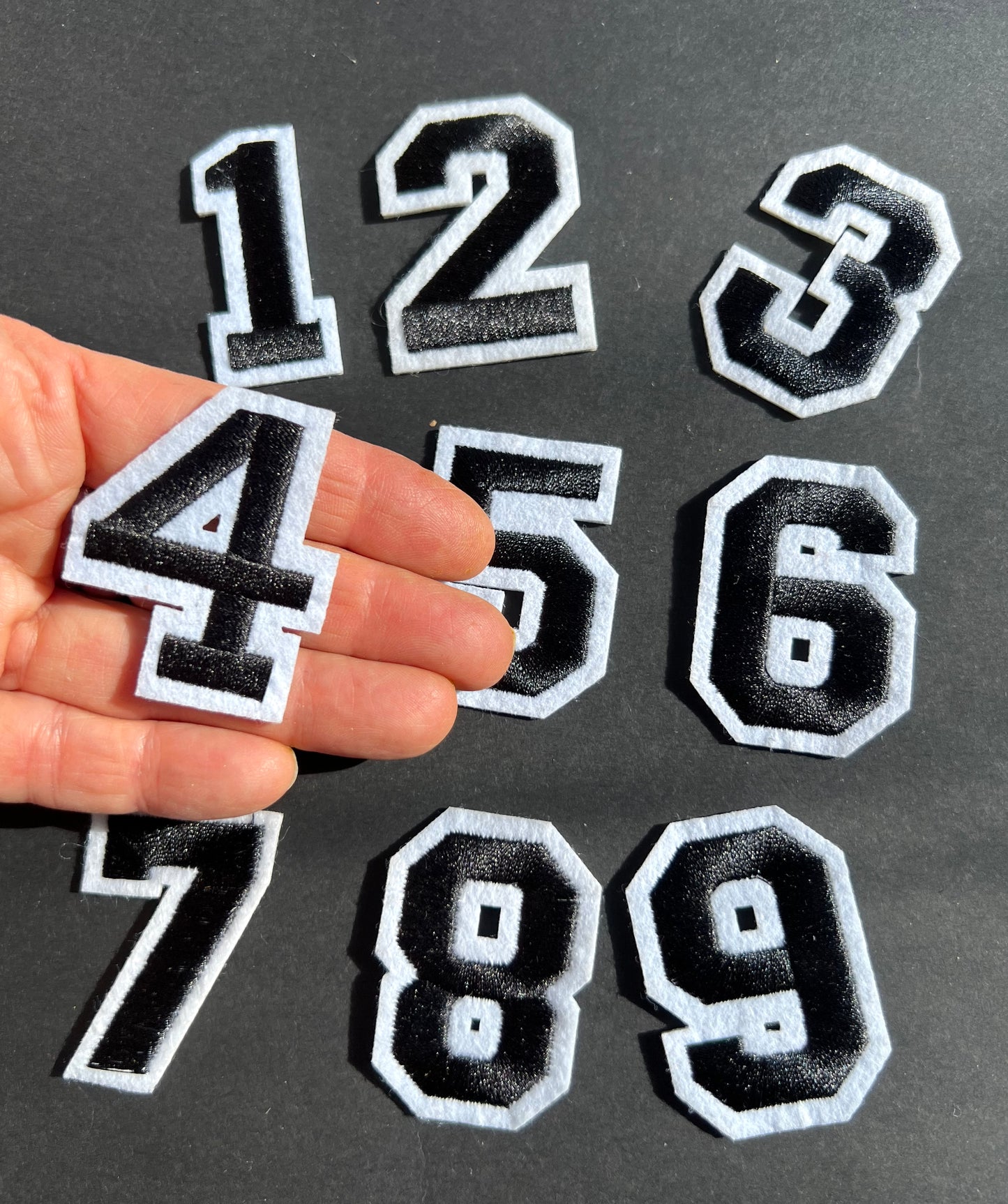 Job Lot of 9 Iron-On Number Appliques / Patches