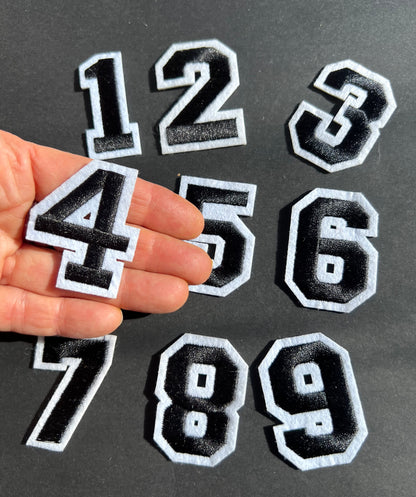 Job Lot of 9 Iron-On Number Appliques / Patches
