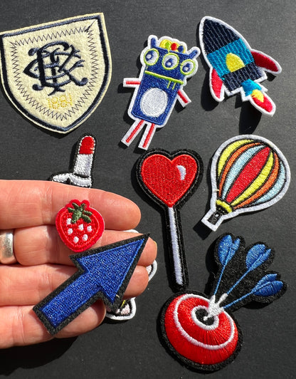 Job Lot of 10 Assorted Iron-On Appliques / Patches (2)