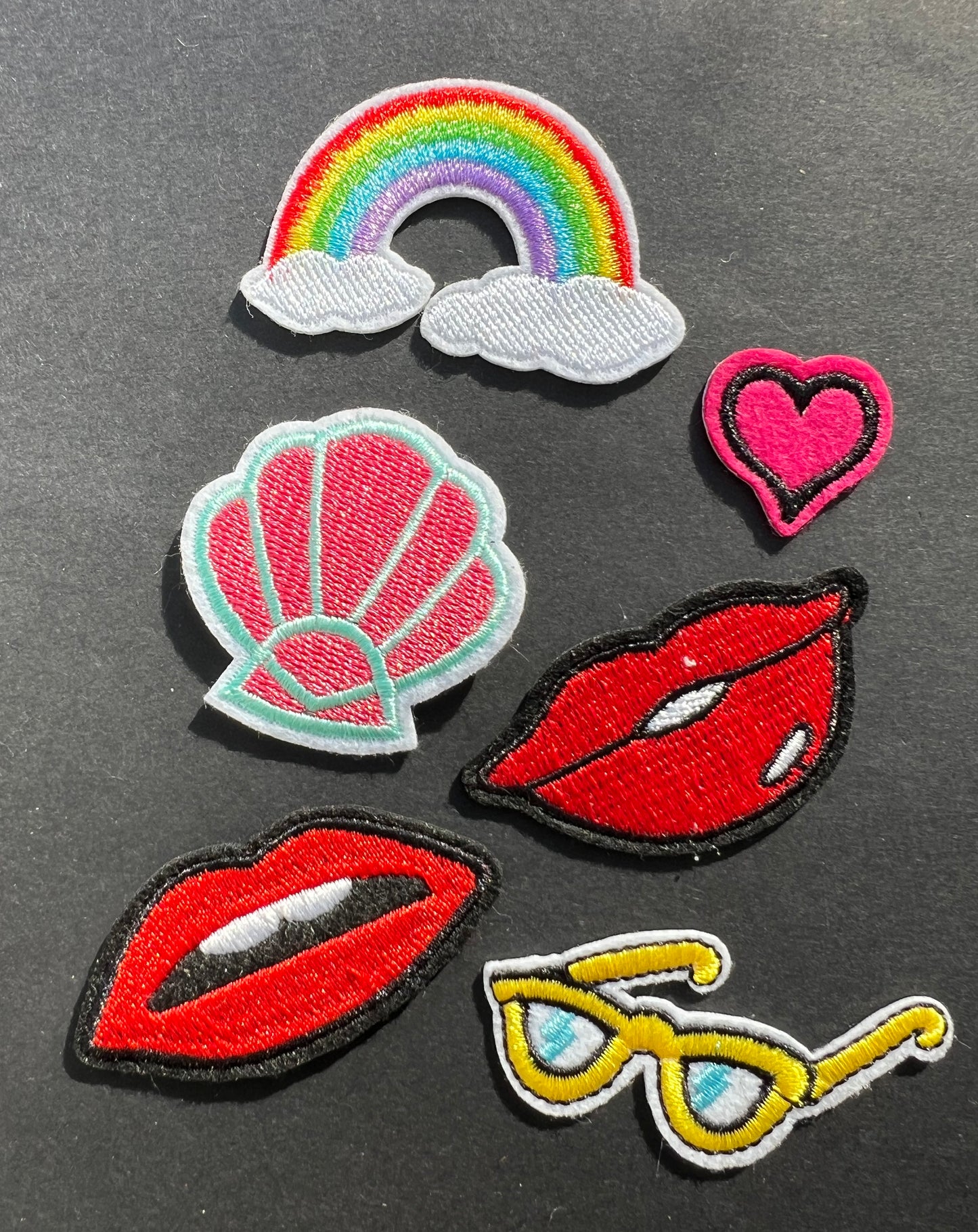 Job Lot of 6 Assorted Iron-On Appliques / Patches (1)