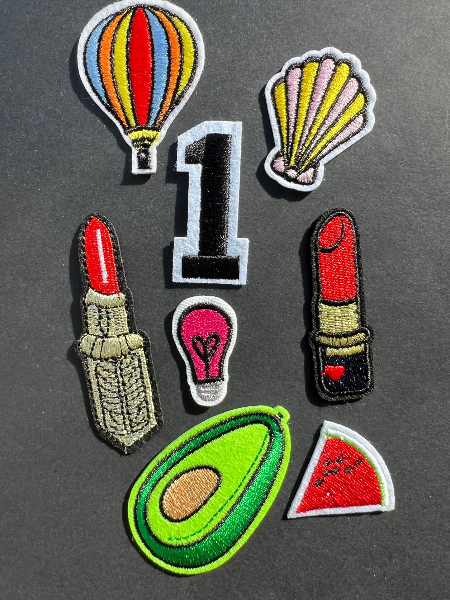 Job Lot of 8 Assorted Iron-On Appliques / Patches (15)