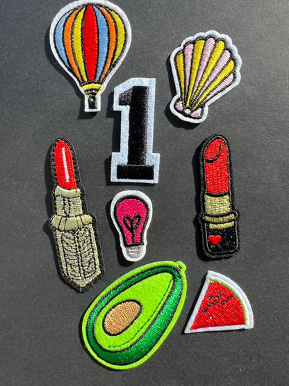 Job Lot of 8 Assorted Iron-On Appliques / Patches (15)
