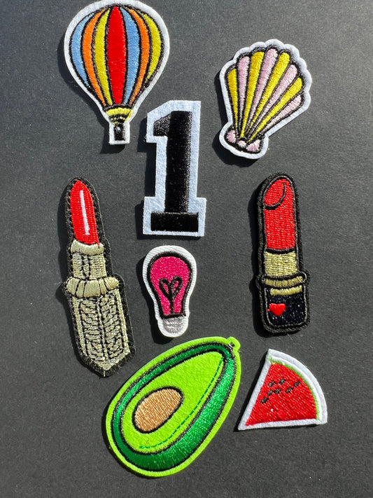 Job Lot of 8 Assorted Iron-On Appliques / Patches (15)