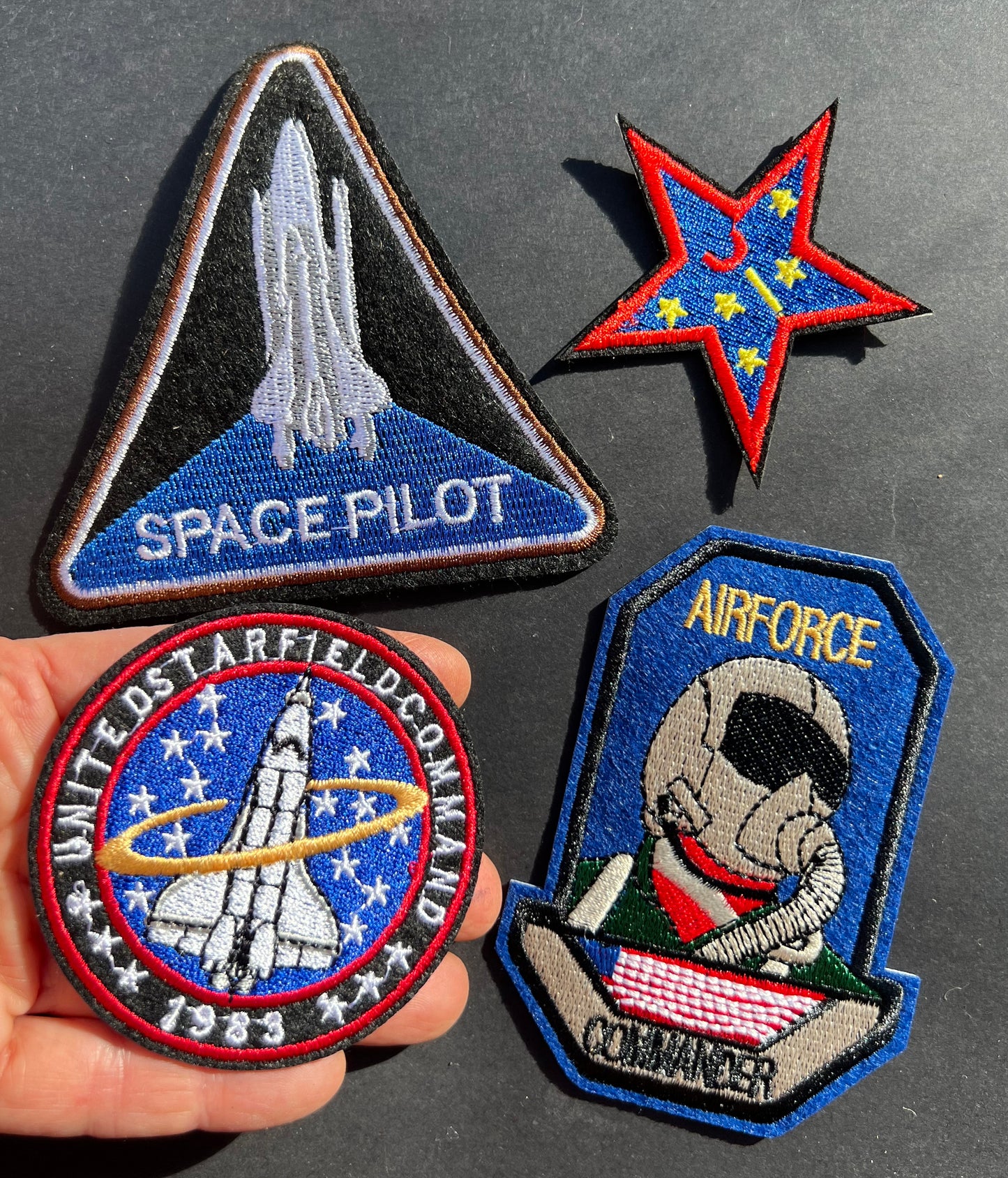 4 Assorted Space BIG Iron-On Appliques / Patches (17)