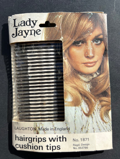 1970s Lady Jayne 4.5cm Hairgrips - 24 of them - Cushion Tips !