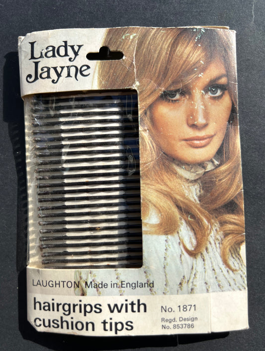 1970s Lady Jayne 4.5cm Hairgrips - 24 of them - Cushion Tips !