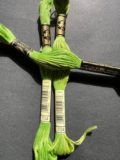 8m of  DMC 100% Cotton  Green Embroidery Thread - Choice of 7 Greens